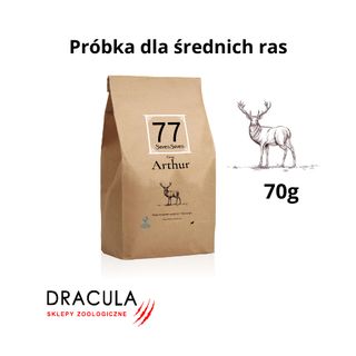 Próbka karmy 77 Petfood Arthur z Dziczyzną i Łososiem 70g
