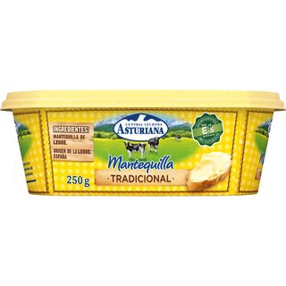 Mantequilla Tradicional Sin Sal Añadida, Tarrina 250 G