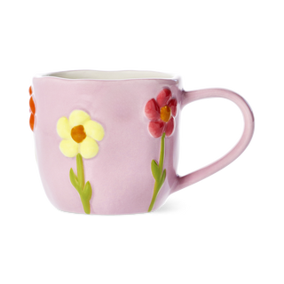 Tazza con manico - Con fiori in rilievo - 3069720