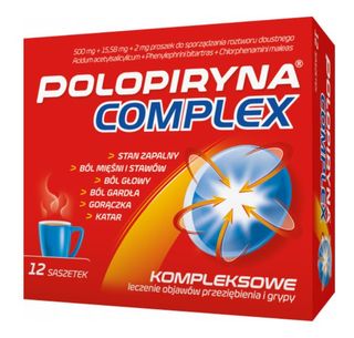 Polopiryna Complex 500 mg + 15,58 mg + 2 mg 12 saszetek