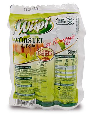 Wupi wurstel di pollo con formaggio