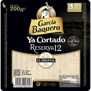 Queso Reserva 12 Meses Ya Cortado, Paquete 200 G