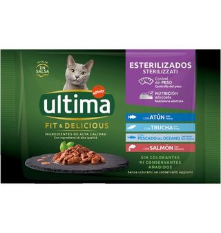 Comida Gato Ultima Cat Pescado 4X85G 340 G