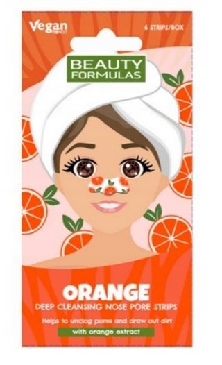 Beauty Formulas Głęboko oczyszczające paski na nos Pomarańcza