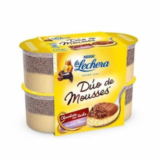 Mousse Duo Chocolate Con Leche Y Blanco La Lechera P4X59Gr