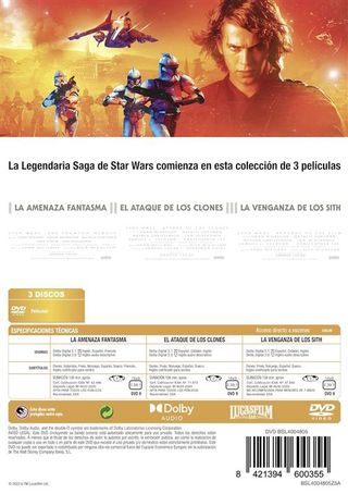 Pack Star Wars Episodios 1 - 3 - Dvd (8421394600355)