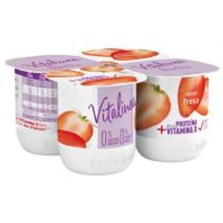 Yogur Desnatado De Fresa Danone Vitalínea 4X120 Gr. (294439)