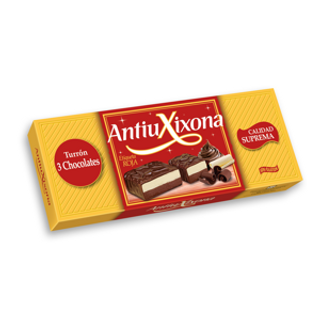 Turron 3 Chocolates 150gr Antiu Xixona