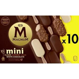 Magnum Mini Gelados de Chocolate Classic, Amêndoa e Branco Pack 10 embalagem 550 ml - 18953904093