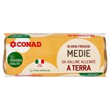 CONAD Percorso Qualità 10 Uova Fresche Medie da Galline Allevate a Terra - 8003170062986