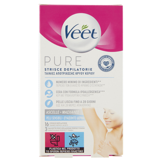Veet Pure Strisce Depilatorie Ascelle 16 Pezzi - 000303257