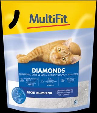 Żwirek dla kota MultiFit Diamonds Silicat 8L/3,4kg