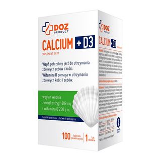DOZ PRODUCT Calcium + D3, tabletki powlekane, 100 szt.
