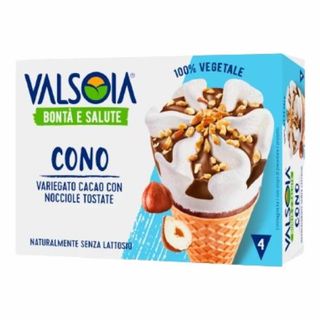 Valsoia Cono Gelato Cacao Con Nocciole 4x75g
