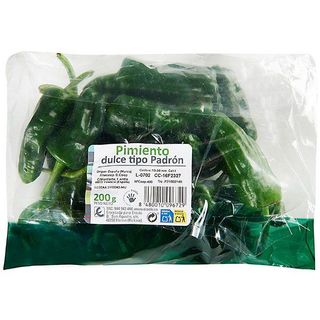 Pimiento Dulce Tipo Padrón, Bandeja 200 G (56713)