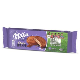 Galletas Choco Wafer Chocolate Con Leche Milka Bolsa 150 G