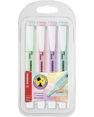 Estuche 4 Marcadores Stabilo Swing Cool Pastel (4006381527422)