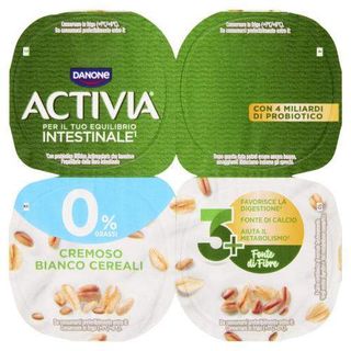 Activia 0% Grassi Bianco Cereali 4 X 125 G