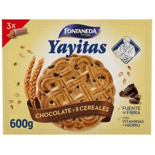 Galletas Fontaneda Yayitas Desayuno Chocolate Y 5 Cereales 600 G