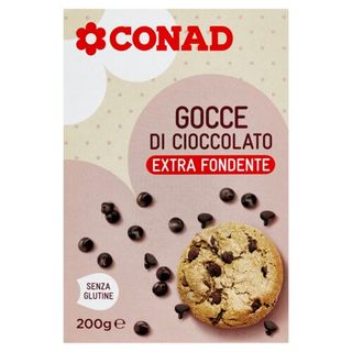 CONAD Gocce di Cioccolato Extra Fondente 200 g - 8003170051843