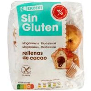 Magdalena Rellena Chocolate Sin Gluten Eroski, Bolsa 220 Gr. (25284720)