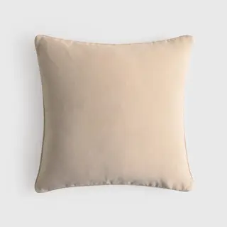 Funda De Cojín Terciopelo Pupi Marfil Crudo 55x55 cm