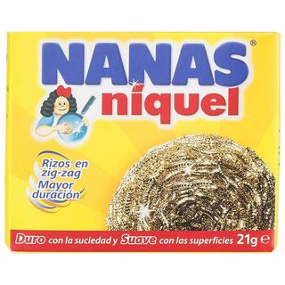 Estropajo Niquel Rizos En Zigzag Nanas Caja 1 Ud (74396)