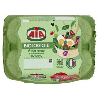 Aia Biologiche 6 Uova Fresche da allevamento Biologico 330 g
