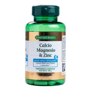 Calcio, Magnesio y Zinc 100 comprimidos Nature'S Bounty