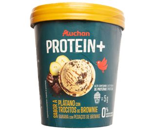 Tarrina Platano.Brownie Auchan Protein+ 500 Ml  270 G
