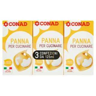 CONAD Panna per Cucinare 3 x 125 ml - 8003170086906