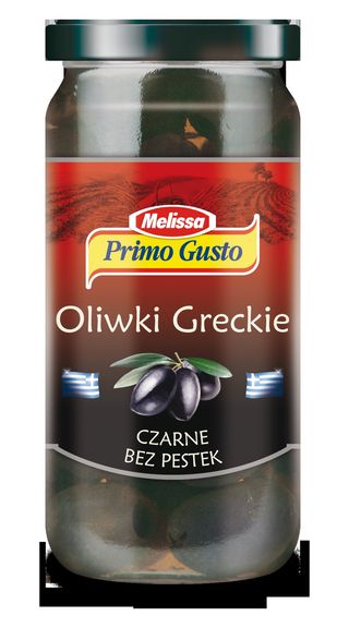 Primo Gusto - Czarne utlenione drylowane oliwki w zalewie - 250 ml