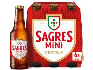 CERVEJA SAGRES:BRANCA 6X0.25L