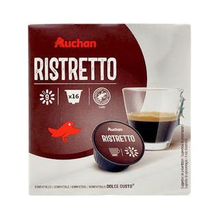 CÁPSULAS CAFÉ DG AUCHAN RISTRETTO INT.9 16UN
