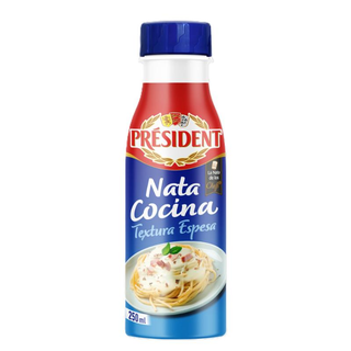 Nata President Cocina 18% M.G. Botella 250 Ml.