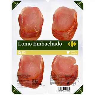 Lomo Embuchado Loncheado Carrefour 4x31,25 Gr.