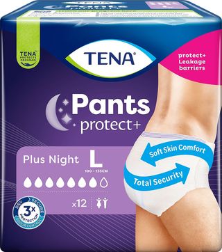 TENA PANTS PLUS NIGHT MUTANDINE PER L'INCONTINENZA L 12PZ   SOD6612