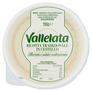 Vallelata Ricotta Tradizionale in Cestello 280 g