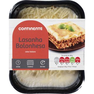 Lasanha Bolonhesa Continente Fácil & Bom (emb. 400 gr)