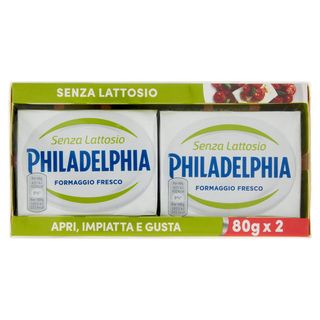Philadelphia Senza Lattosio - formaggio fresco spalmabile senza lattosio 2 x 80 g - 7622210995483
