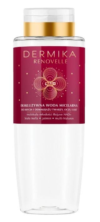 Dermika Renovelle Ekskluzywna woda micelarna do mycia i demakijażu twarzy oczu i ust 400 ml