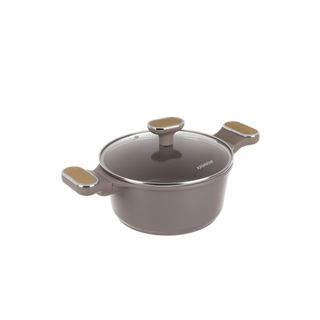 Casseruola antiaderente 20 cm Taupe - con coperchio