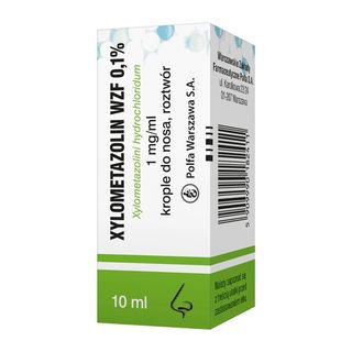 Xylometazolin (WZF) 0.1%, krople do nosa, 10 ml