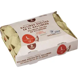 Huevos Suelo Grandes L, Paquete 1 Docena