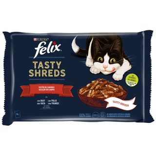Comida Gato Salsa Carne Felix 4X80 Gr