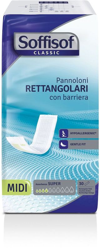 SOFFISOF PANNOLONI RETTANGOLARI CON BARRIERA MIDI 30PZ   SIL0796