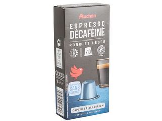 CÁPSULAS CAFÉ AUCHAN:NSP ALUM EXPR DESCAFNADO 10 UN