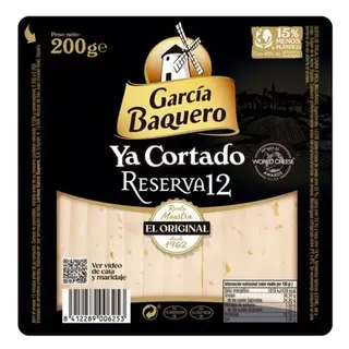 Queso García Baquero Ya Cortado Reserva 12 Meses 200 G