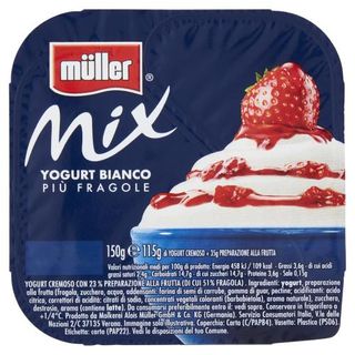 Müller Mix Yogurt Bianco Più Fragole 150 G - 186718