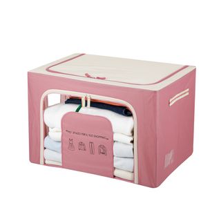 Scatola armadio 60x42x40 cm doppia cerniera e scritta - malva
